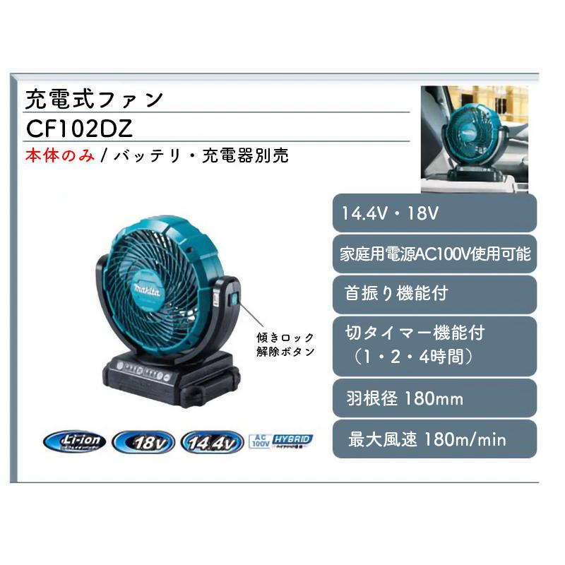 マキタ（makita） 【正規店】マキタ 14.4V/18V 充電式ファン CF102DZ