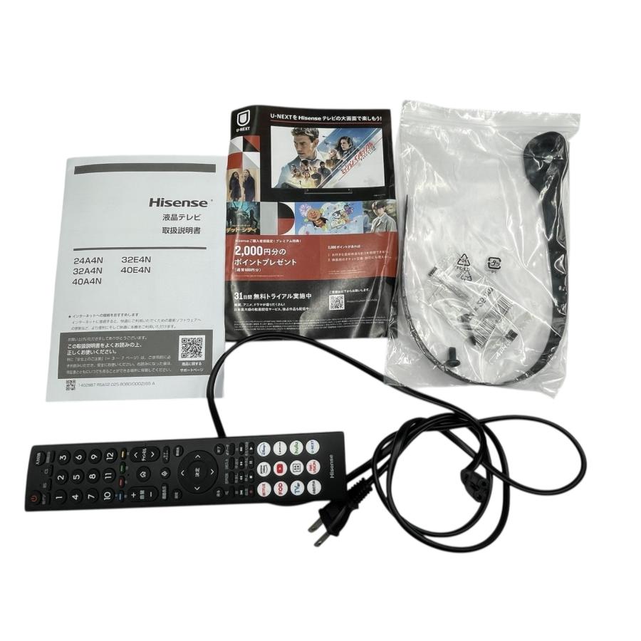 □美品 Hisense ハイセンス 24A4N 24型 液晶テレビ リモコン 取扱説明