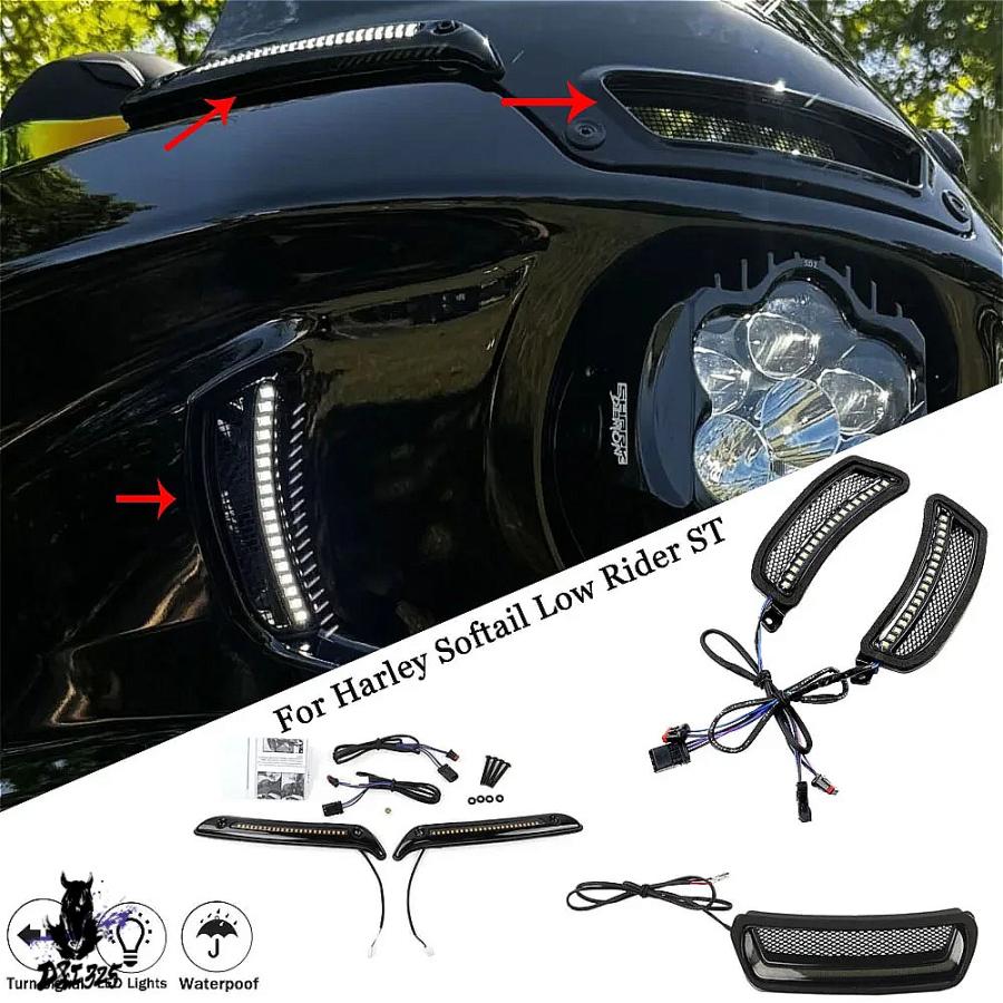 互換品】 ハーレーローライダー ST 2022-2024装飾ウインカーランプ