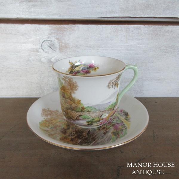 イギリス製 Shelley シェリー ヘザー カップアンドソーサー 茶器 1940