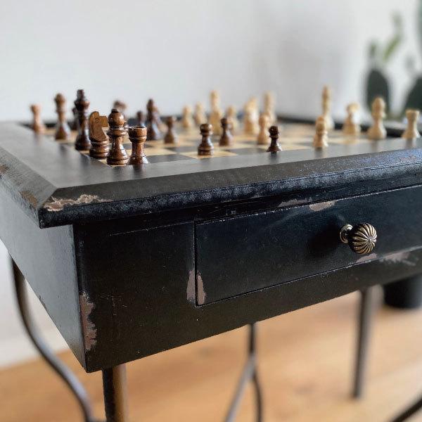 チェスボード セット 駒 おしゃれ 脚付き ヴィンテージ 木製