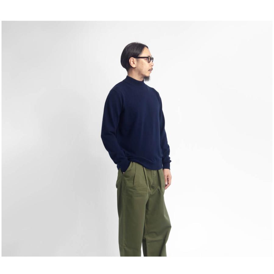 ムーンキャッスル MOONCASTLE 天竺モックネックニット カシミヤ100