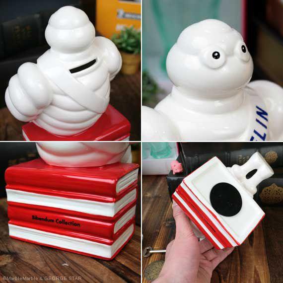 ミシュラン（MICHELIN） F3 MICHELIN ビバンダム 陶器製貯金箱 レッド