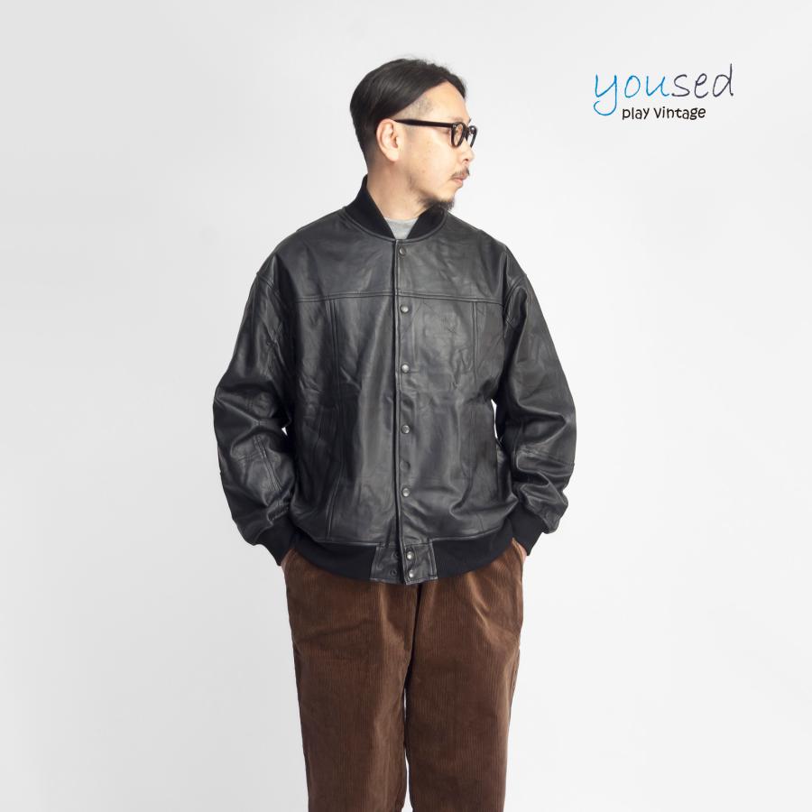 yoused play vintage ユーズド YOUSED レザースタジアムジャンパー 本