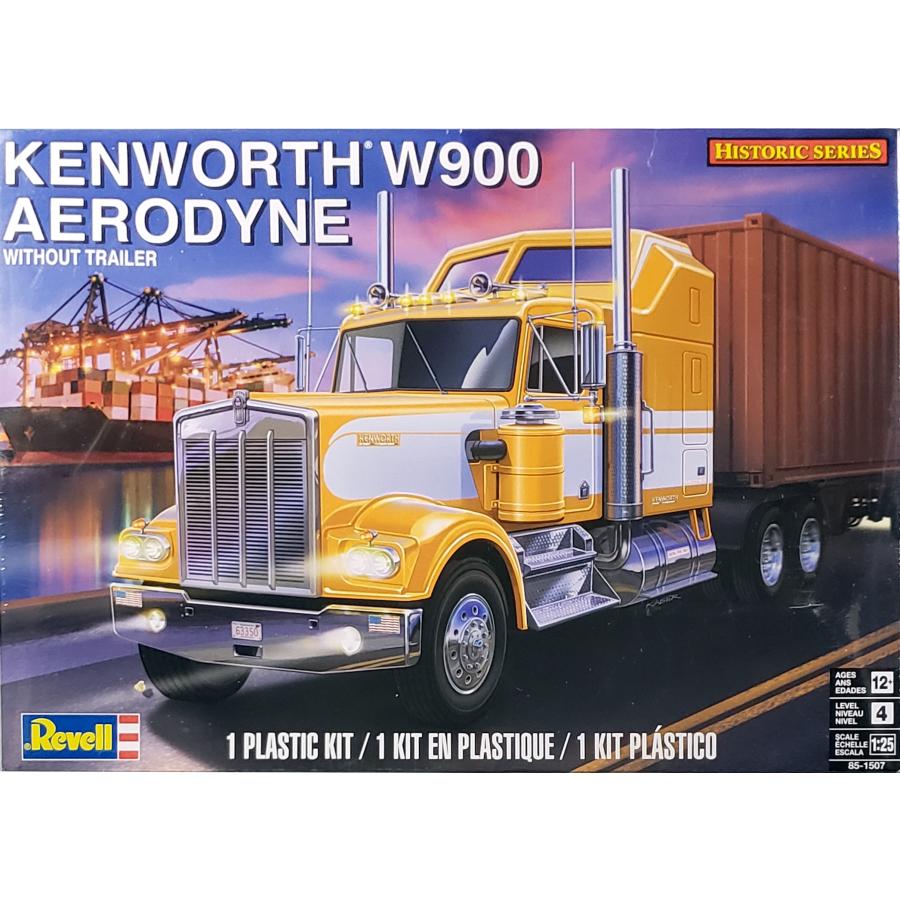 レベル アメリカ ケンワース W900 エアロダイン トレーラー無 1/25