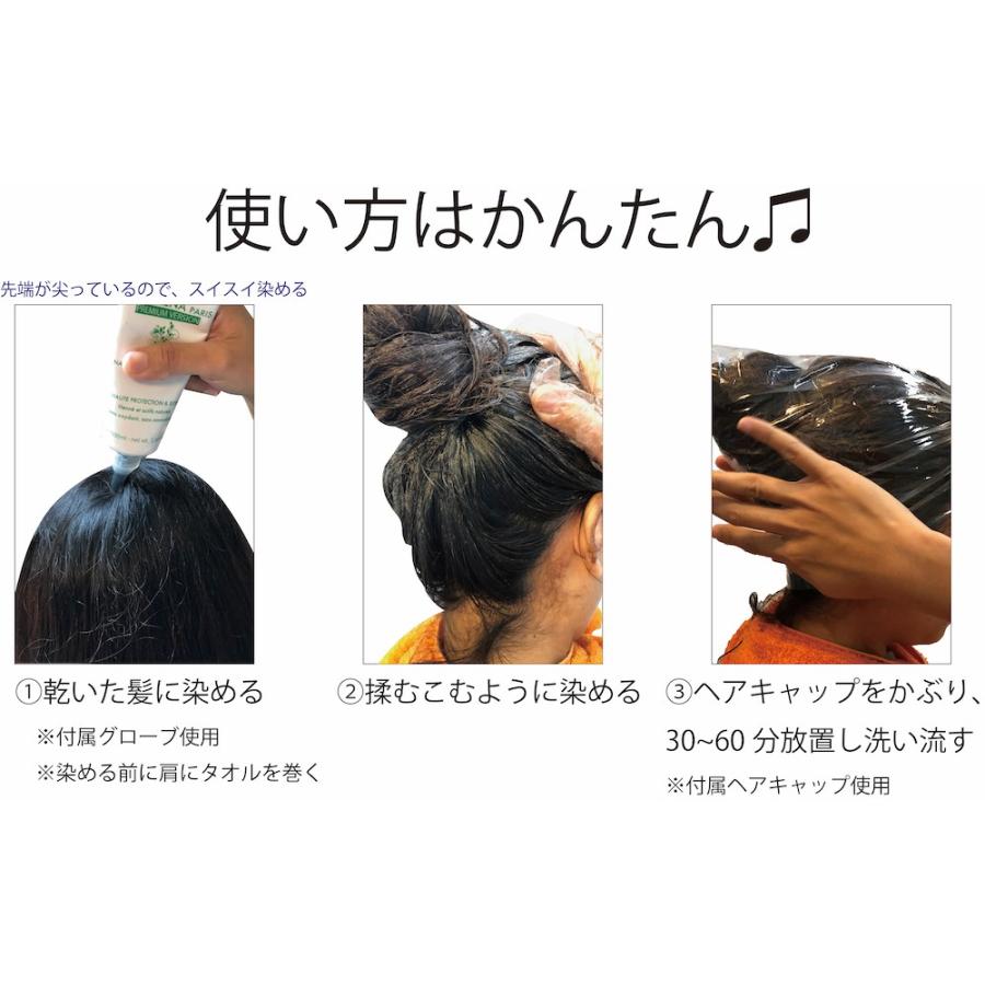 白髪染め ヘアカラーリングクリーム カラートリートメント ダーク