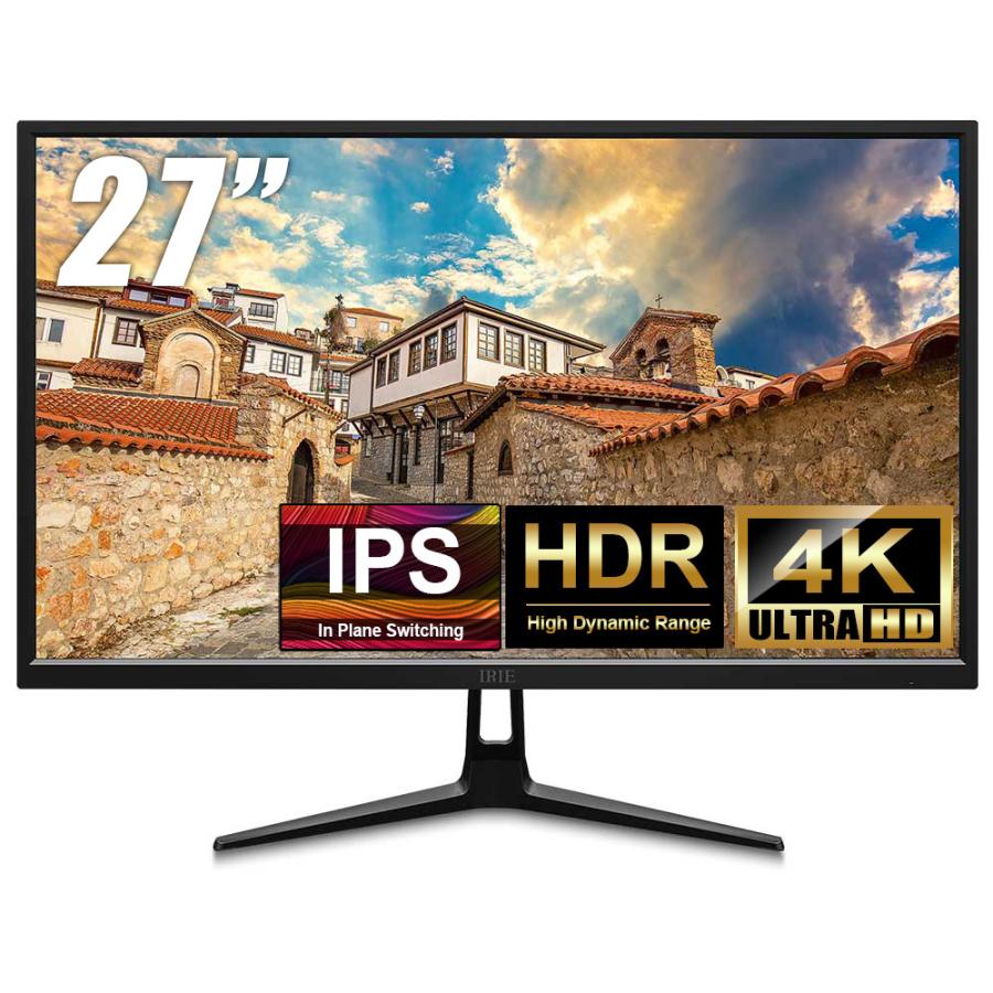 IRIE モニター 中古 27インチ パソコン 4K HDR対応 ディスプレイ