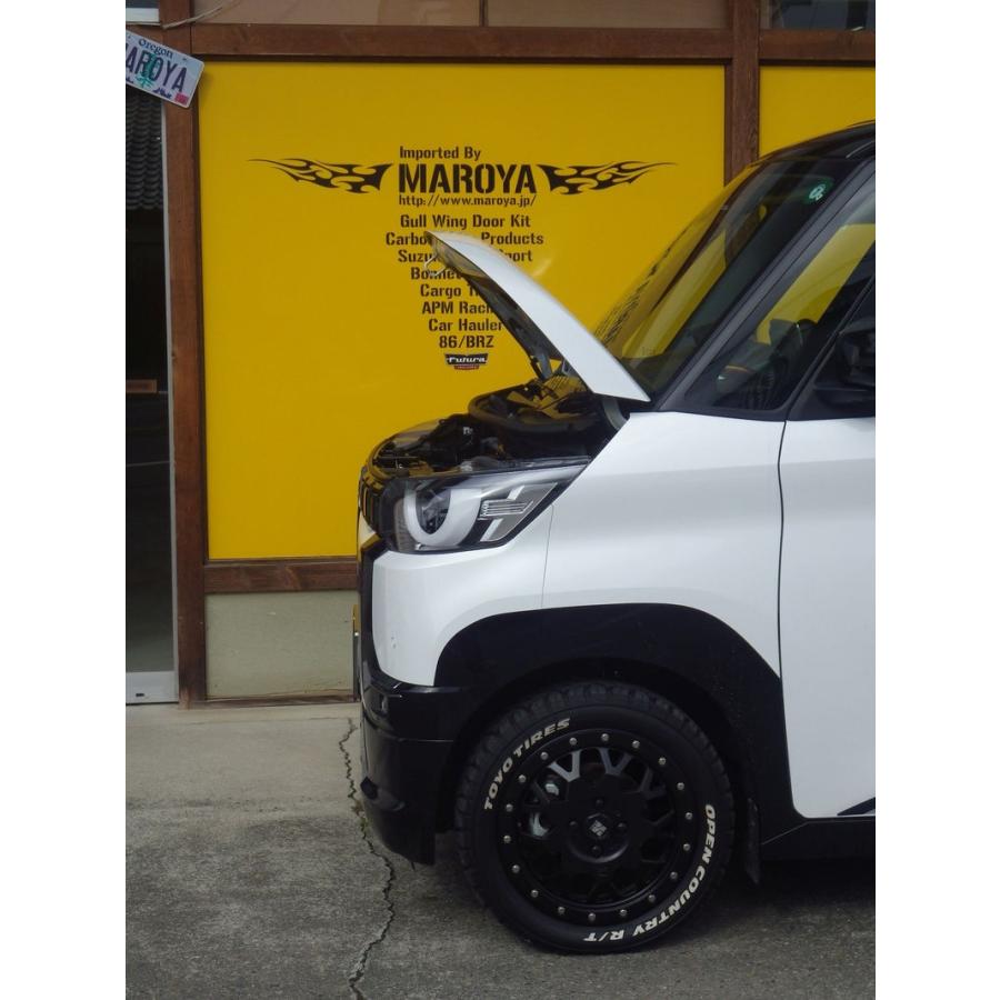 三菱：デリカミニ［B38A］ボンネットダンパー ブラックカーボンタイプ