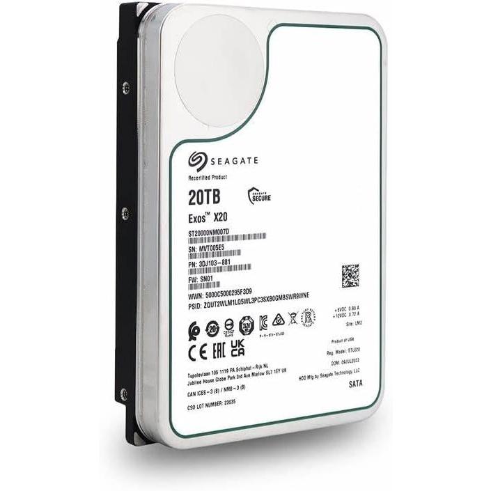 Seagate（シーゲイト） HDD 20TB SEAGATE 3.5インチ ST20000NE000 Exos
