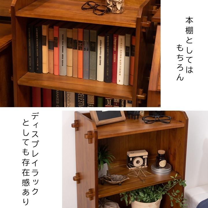 東谷 組み立て棚 木組み シェルフ アンティーク 本棚 ディスプレイ