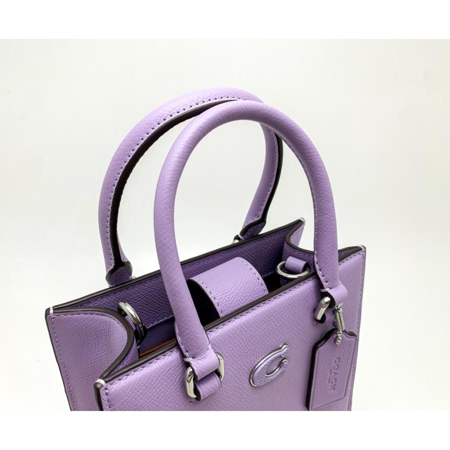 COACH コーチ トート16 シグネチャーキャンバス ディテール 紫