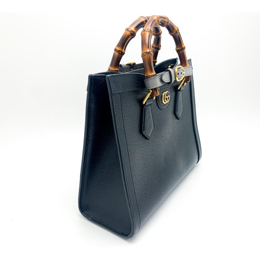 GUCCI グッチ バンブーハンドル 黒 ブラック ダイアナ スモール トート