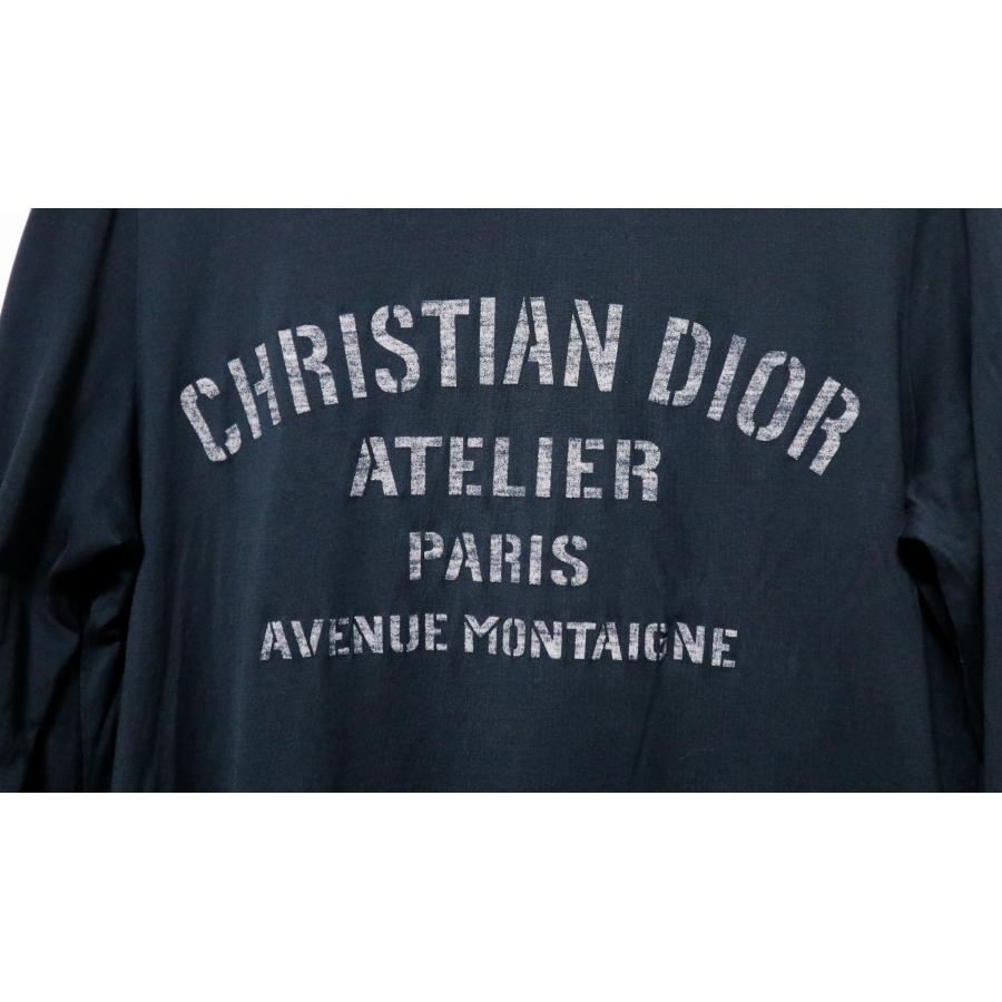 DIOR ディオール ネイビー アトリエ 長袖 ロング ロゴ Tシャツ