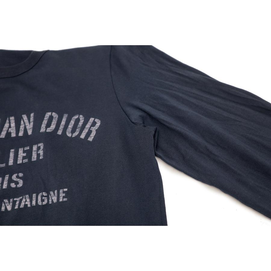 DIOR ディオール ネイビー アトリエ 長袖 ロング ロゴ Tシャツ