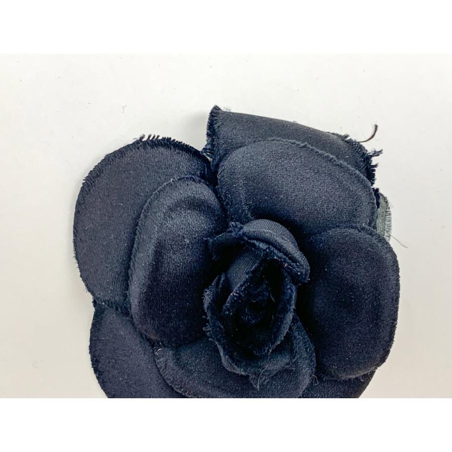 CHANEL シャネル 黒 ブラック ココマーク付き カメリア コサージュ 花