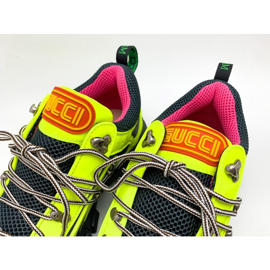 GUCCI グッチ イエロー系 蛍光 黄色 フラッシュトレック スニーカー