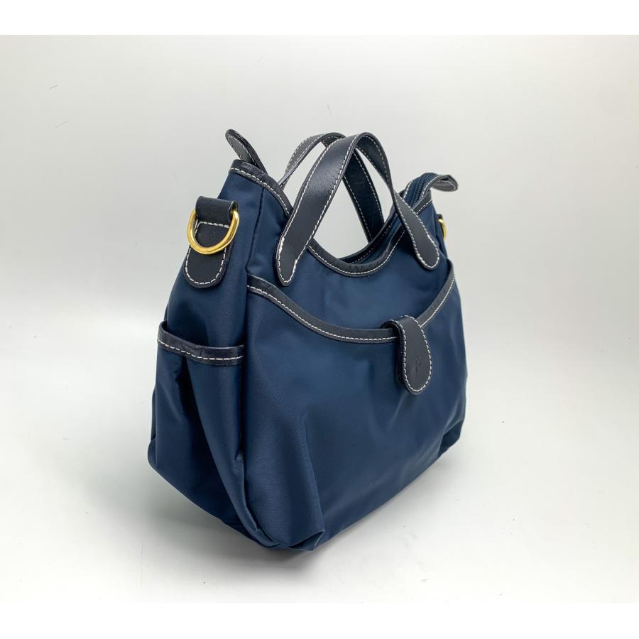 Kitamura キタムラ ネイビー 紺 ナイロン 2way ショルダーバッグ