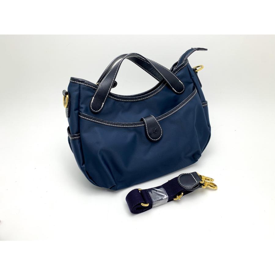 Kitamura キタムラ ネイビー 紺 ナイロン 2way ショルダーバッグ