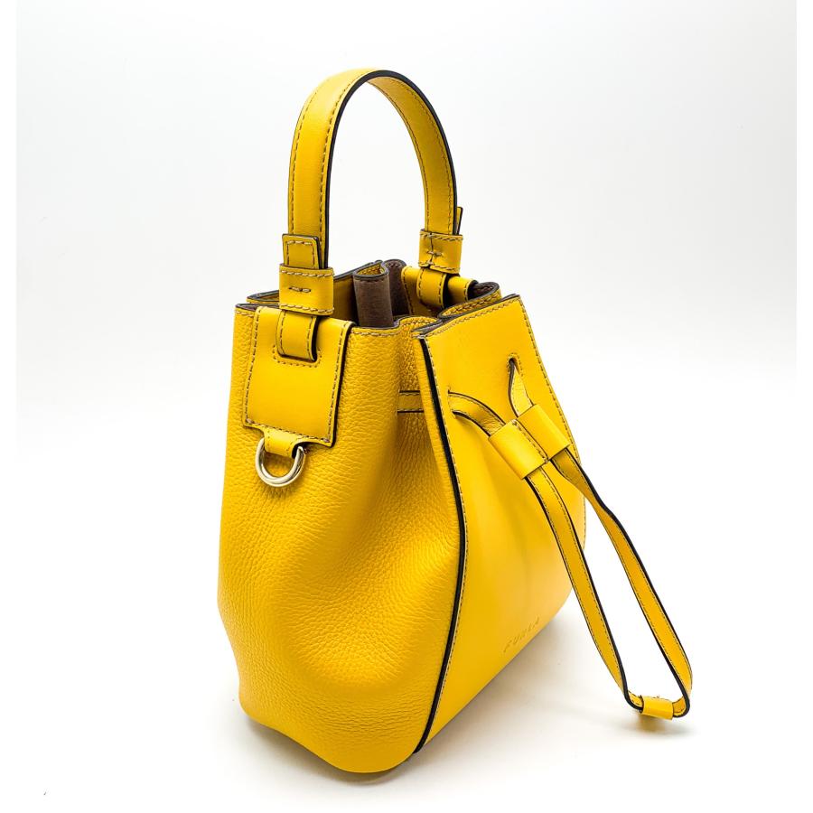 FURLA フルラ 黄色 イエロー ミアステラ バケットバッグ ハンドバッグ