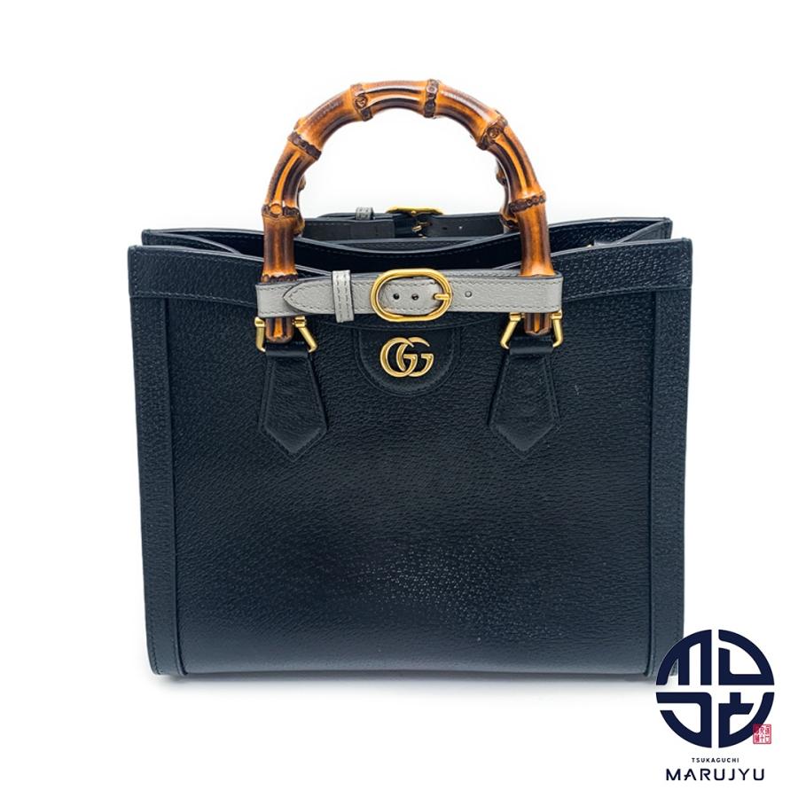 GUCCI グッチ バンブーハンドル 黒 ブラック ダイアナ スモール トート