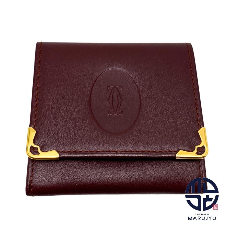 Cartier カルティエ エンジ ボルドー マストライン 2C スクエア コイン