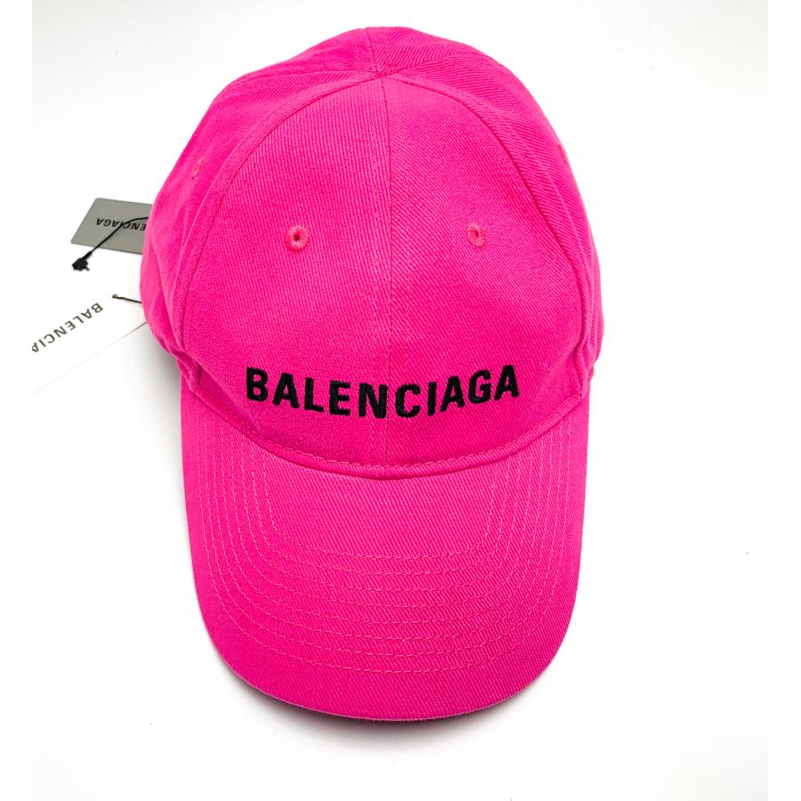 BALENCIAGA（バレンシアガ） ロゴ刺繍 ピンク キャップ 帽子 サイズL
