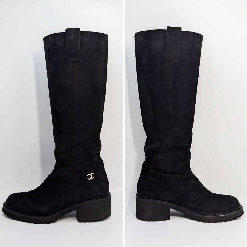 CHANEL（シャネル） スエード ロング ブーツ G36748 38C 日本サイズ