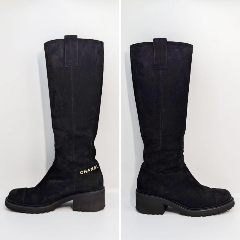 CHANEL（シャネル） スエード ロング ブーツ G36748 38C 日本サイズ
