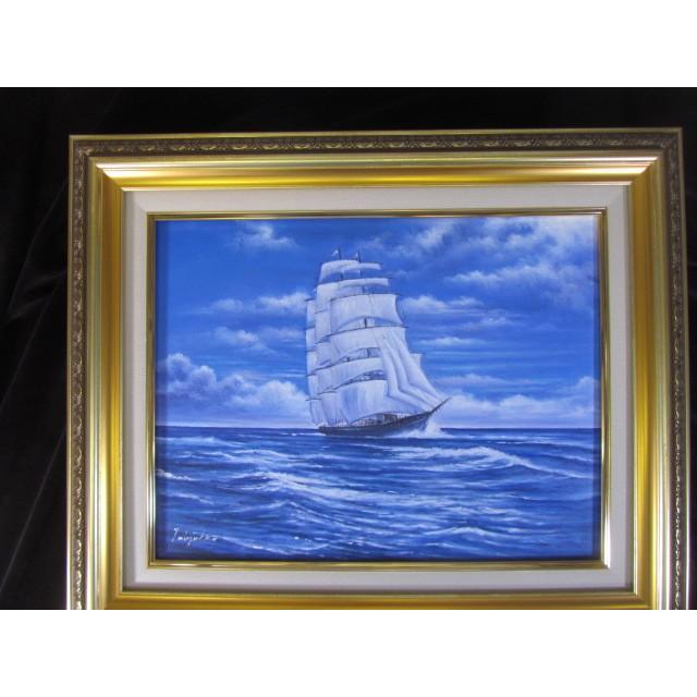 スジョノ・アブドゥラ 『漁船』1977年油彩画 136×72cm 直筆署名額付