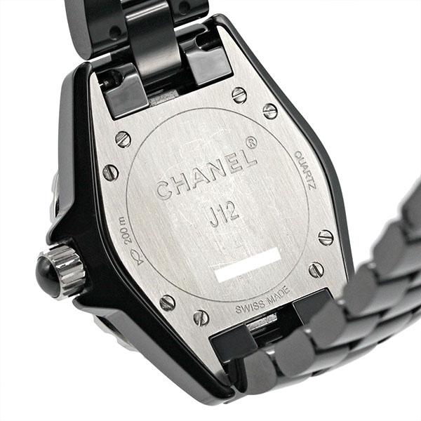 J12 シャネル CHANEL H1625 デイト 12PD ブラック セラミック/SS