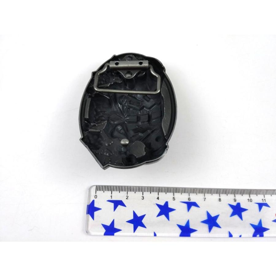 スカル バックル ドクロ 骸骨 悪魔 オーバル のみ ベルト無し メタル