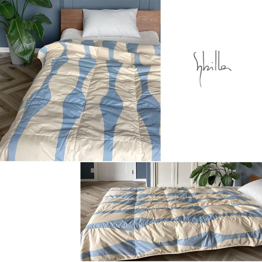 西川（nishikawa） 2枚組 シビラ 肌掛け布団 羽毛 肌ふとん 洗える