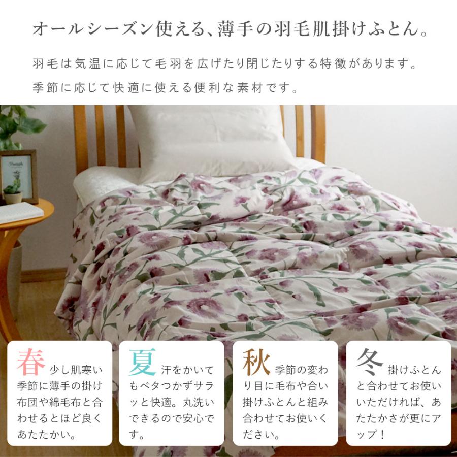 西川（nishikawa） 2枚組 シビラ 肌掛け布団 羽毛 肌ふとん 洗える