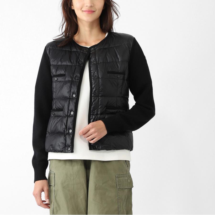 MONCLER（モンクレール） ダウン切り替え カーディガン ブラック