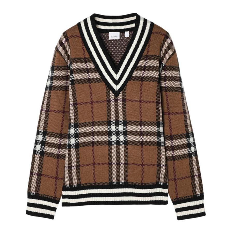 BURBERRY（バーバリー） BURBERRY Vネックニット ブラウン メンズ