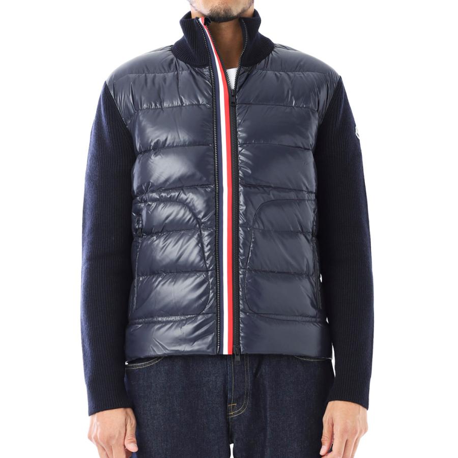 MONCLER（モンクレール） ニットコンビ ダウンジャケット ブルー