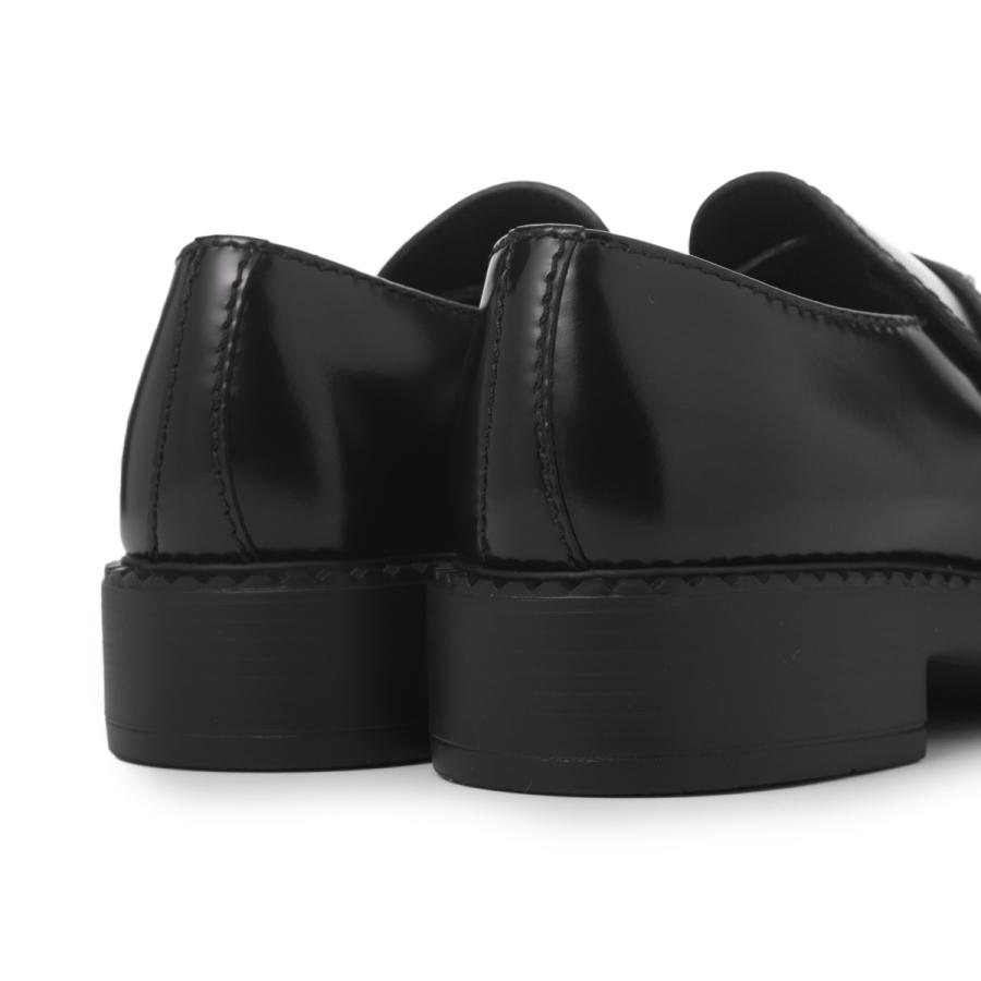 PRADA（プラダ） ローファー CHOCOLATE BRUSHED LEATHER LOAFERS
