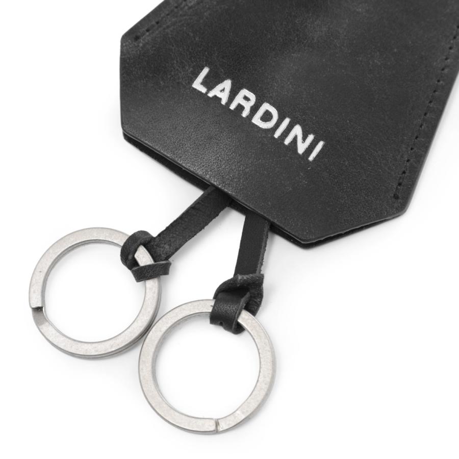 LARDINI（ラルディーニ） ストラップ付き キーリング ブラック メンズ