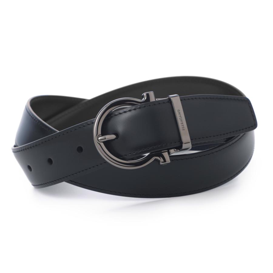 FERRAGAMO（フェラガモ） リバーシブルベルト ブラック メンズ 670302