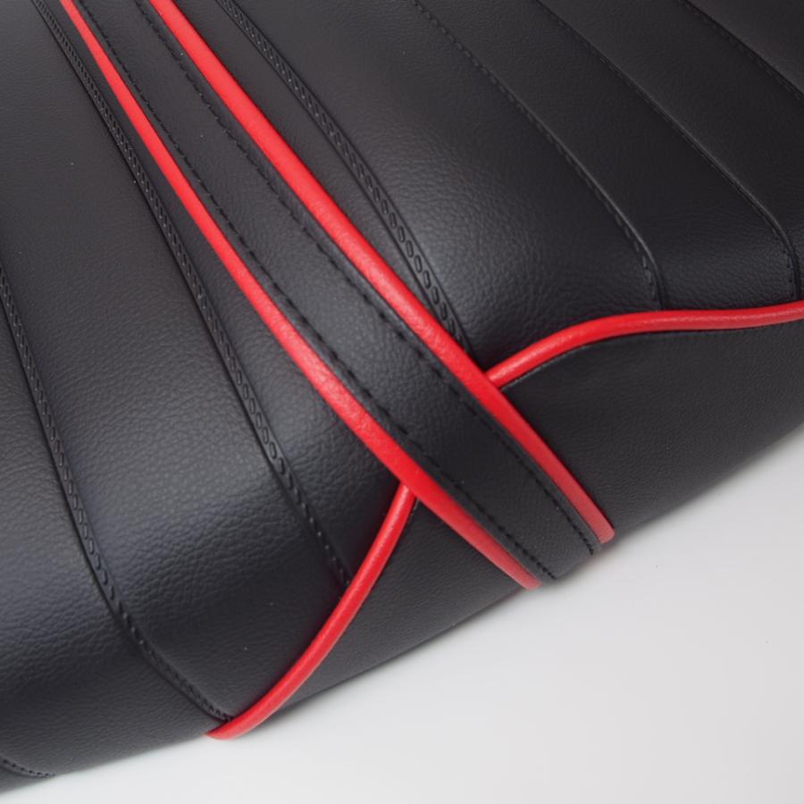 ジェイド MC23 チョビ三段シート 黒 赤パイピング 加工後未使用 中古