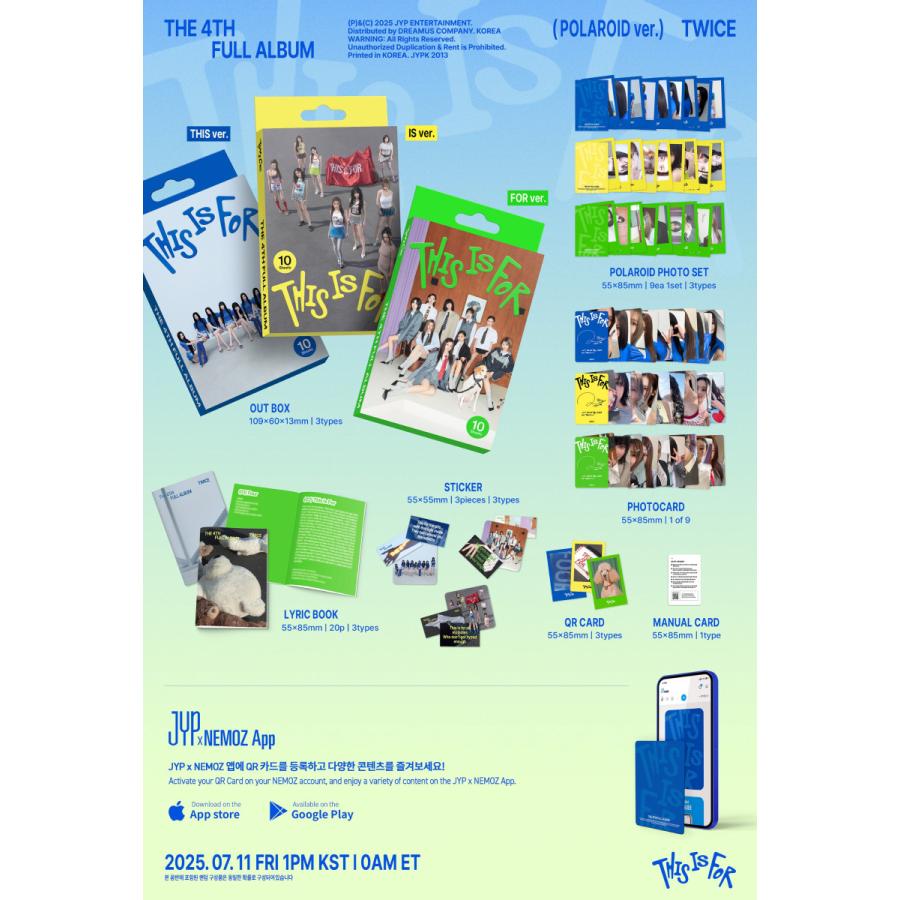 TWICE 公式グッズ THIS IS FOR (POLAROID ver.) / 4TH FULL ALBUM CD