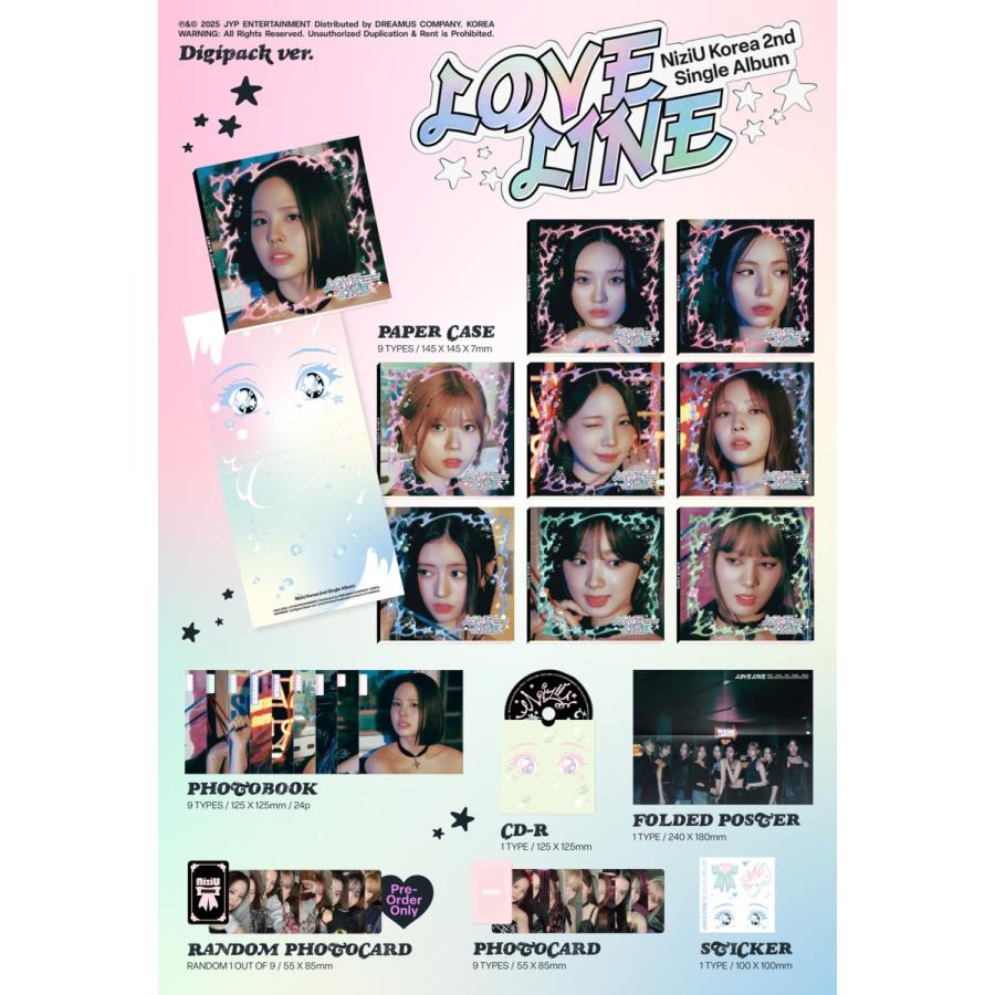 メンバー選択可] NiziU 公式グッズ - LOVE LINE (Digipack ver.) / 2nd