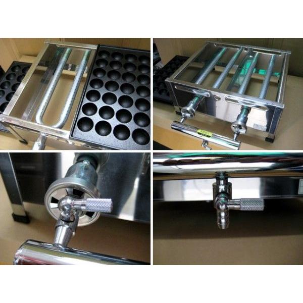 業務用 たこ焼き器 2丁掛 [28穴x2連] (プロパンガス用) : MDS01