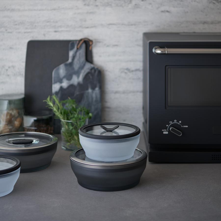 MEYER（マイヤー） Anyday レンジ 2ピースセット ブラック [電子レンジ