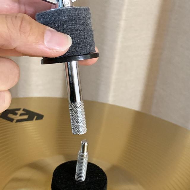 スプラッシュシンバル+クラッチセット】既存シンバルの上に