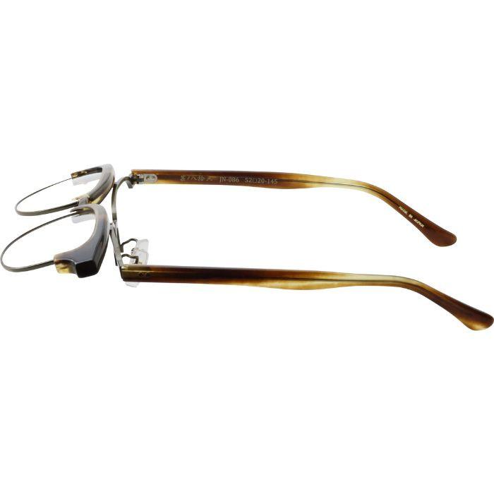 越前國甚六作 跳ね上げ ウェリントン ハーフリム メガネ フレーム