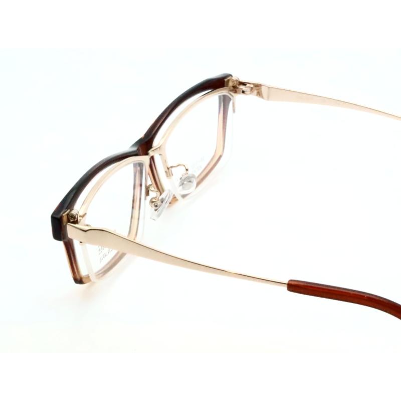 跳ね上げメガネセット ザックスブルー SB-7152 3 ブラウンハーフ セル