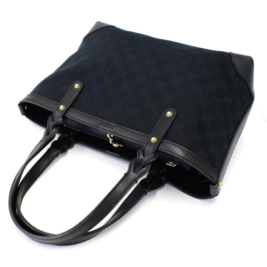 GUCCI（グッチ） トートバッグ ポーチ付 269878 GGキャンバス ブラック