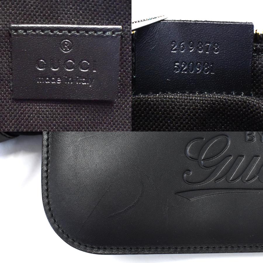 GUCCI（グッチ） トートバッグ ポーチ付 269878 GGキャンバス ブラック