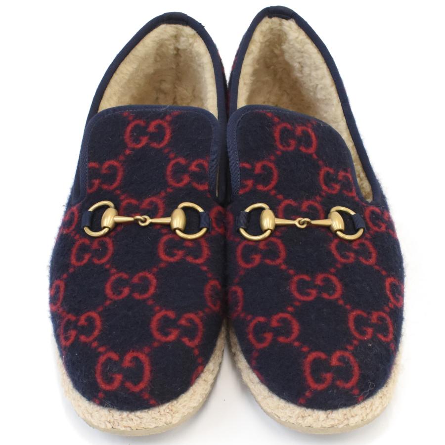 GUCCI（グッチ） スリッポン ローファー シューズ 8.5 GG ホースビット